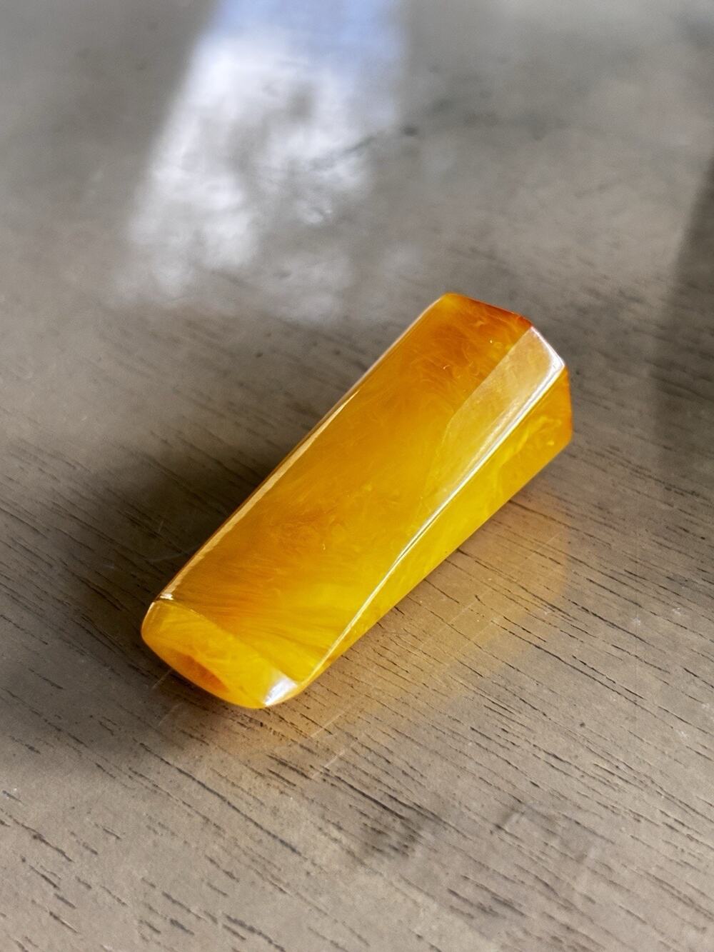 Vintage Butterscotch Amber Cigar Holder Mouthpiece Bakelite Catalin? Art Deco